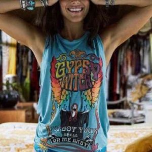 Spell Turquoise Gypsy Witch Tank Top Sz S